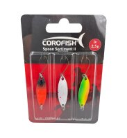 Corofish Spoon Sortiment (2) - 3 Spoons 2,5g versch. Farben Blinker Set