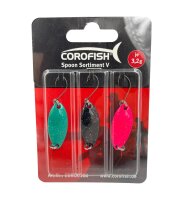 Corofish Spoon Sortiment (5) - 3 Spoons 3,2g versch. Farben Blinker Set