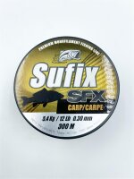 Sufix SFX Carpe 0,30mm / 5,3kg / 12lbs / 300m Clear Karpfenschnur Monoschnur