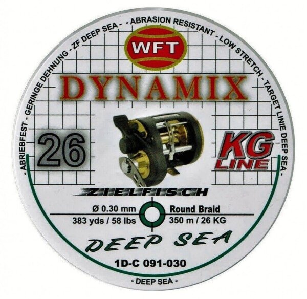 WFT Round Dynamix Deep Sea 520m 0,30mm 26kg geflochtene Schnur