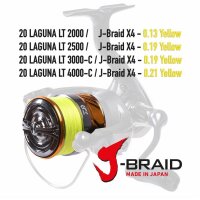 Daiwa 20 Laguna LT 2000 Spinnrolle bespult mit 0,13mm J-Braid X4 Schnur