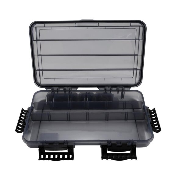 Paladin Zubeh&ouml;rbox mit Gummidichtung grau 35,2x22,5x5,5cm Angelbox Kiste Tackle Box