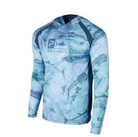 Pelagic Vaportek Hooded - Open Seas UV Shirt Langarm Sonnenschutz Bekleidung