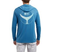 Pelagic Aqua Tek Hooded Tails Up Sea Foam UV Shirt Langarm mit Kapuze