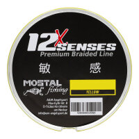 Mostal 12X Senses Premium Braid yellow gelbe geflochtene Schnur Spinnfischen