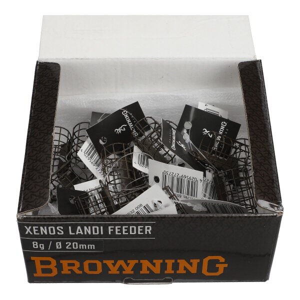 20x Browning Futterkorb 8g Xenos Landi Feeder &Oslash; 20mm L: 2,5cm Bulk XXL Packung