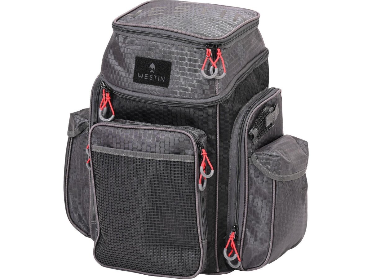 Schwarz Westin W4 Rucksack Angeltasche Fürs Spinnfischen Backpack Plus 2 Boxen L
