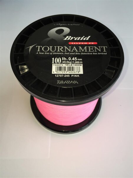 Daiwa Tournament 8 Braid 0.45mm 1000m Pink Geflochtene Schnur