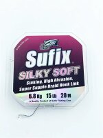 Sufix Silky Soft Grey 20m 15lb Karpfenschnur Vorfach
