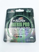 Sufix Matrix Pro Black 135m 0,27mm Geflochtene Schnur