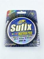 Sufix Matrix Pro Multi color 250m 0,12mm 8,1Kg Geflochtene Schnur