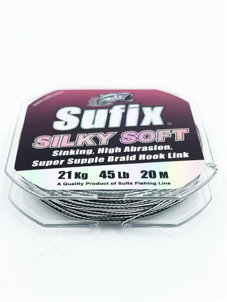 Sufix Silky Soft Grey 20m 45lb Karpfenschnur Vorfach
