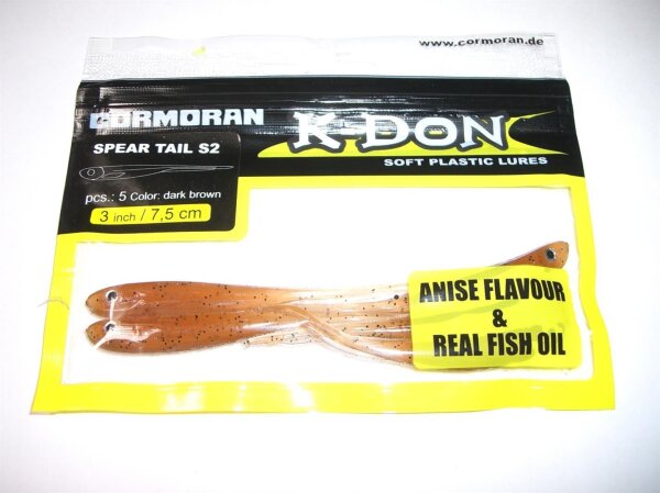 Cormoran K-Don S2 7.5cm darkbrown 5 St&uuml;ck Gummifische