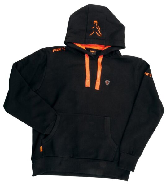Fox Black / Orange  Hoodie - S Pullover