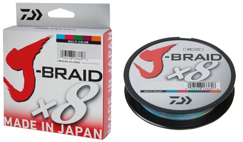 Daiwa J-Braid 8 Braid 300m multicolour geflochtene Angelschnur 