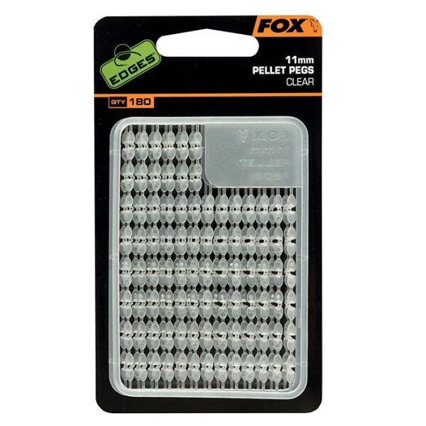 Fox Edges Pellet Pegs 13mm x 2 clear