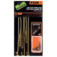 Fox Edges Trans Khaki Tubing Leadclip Rigs x 3 inc Kwik...