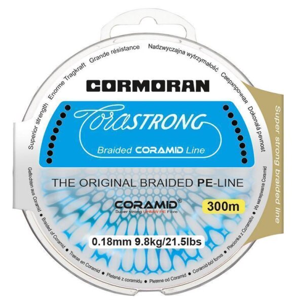 Cormoran Corastrong gr&uuml;n 0,10mm 4,6Kg 300m Gelochtene Coramid&reg; Schnur