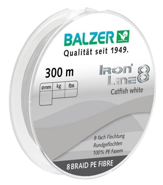 Balzer Iron Line 8 Catfish wei&szlig; 300m 0,60mm