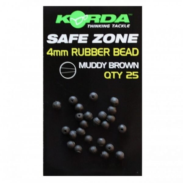 Korda Safe Zone 4mm Rubber Bead Green - 25 pcs