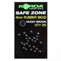 Korda Safe Zone 4mm Rubber Bead Brown - 25 pcs