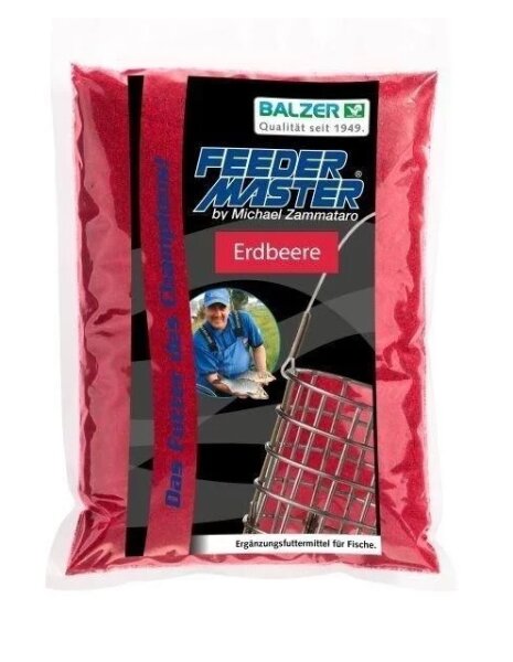 Balzer Feedermaster Futter 1kg Method Feeder Erdbeere