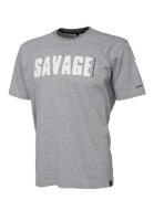 Savage Gear Simply Savage Tee - Light Grey Melange M Shirt