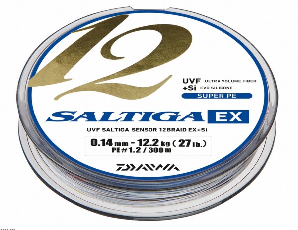 Daiwa Saltiga 12 Braid EX+Si 0.26mm 24,8Kg 600m Multi Color geflochtene Schnur