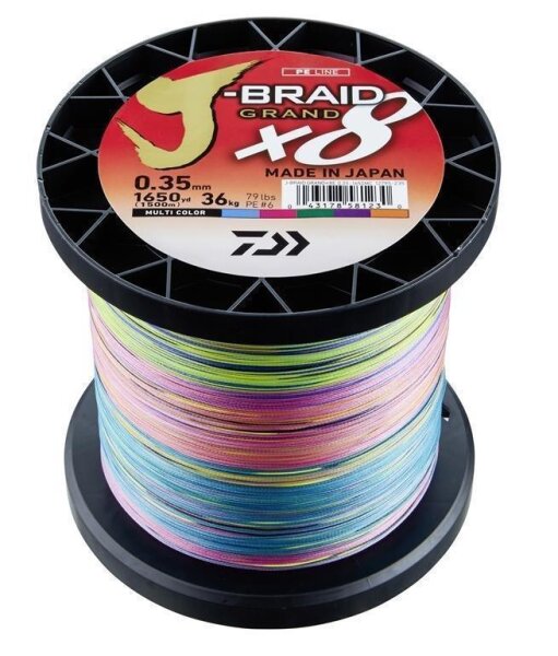 Daiwa J-Braid Grand X8 0,13mm 8,5Kg 1500m Multicolor