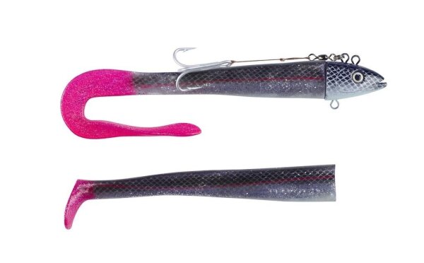 Balzer Adrenalin Arctic Eel schwarz-silber-Glitter/pinker Schwanz 150g