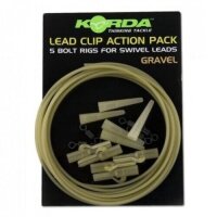 Korda Lead Clip Action Pack 5 Komplette Karpfenmontagen...