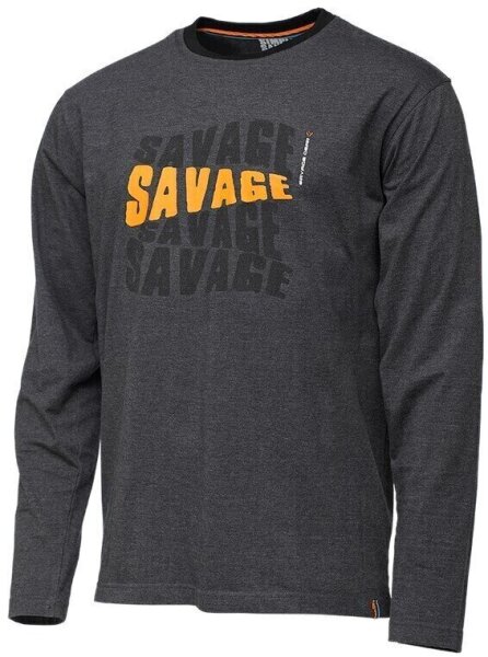 Savage Gear Simply Savage Logo Tee Longsleeve Shirt Angelshirt versch. Gr&ouml;&szlig;en
