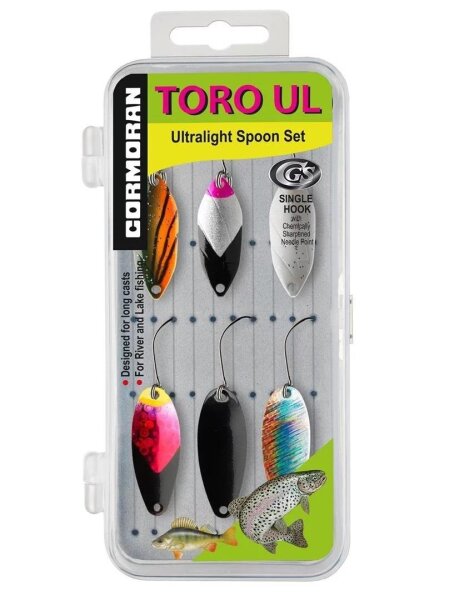 Cormoran Toro UL Spoon Sortiment 1 6 Spoons Blinker + Box