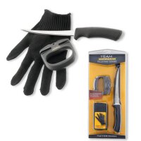 Cormoran Filetier-Combo Messer+Schleifer+Handschuhe