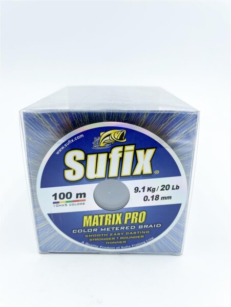 Sufix Matrix Pro Multi Color 0,18mm 9,1Kg 600m geflochtene Schnur