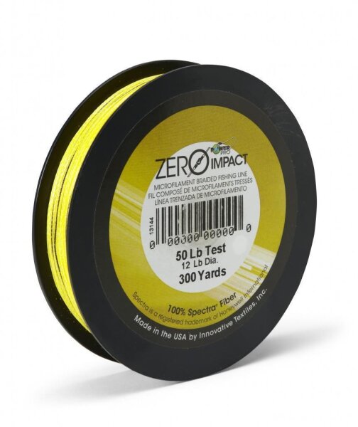 Power Pro Zero Impact Gelb 0,28 mm 20Kg 455m Geflochtene Schnur