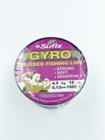 Sufix Gyro Braid Green4,5Kg 10Lb 0,12mm 1000m Geflochtene Schnur