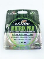 Sufix Matrix Pro 0,16mm 6,8Kg 250m Green Geflochtene Schnur