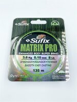 Sufix Matrix Pro 0,10mm 3,60Kg - 135m schwarz Geflochtene...