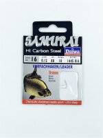 Daiwa SAMURAI Brassenhaken silber Gr.16 10 St&uuml;ck...