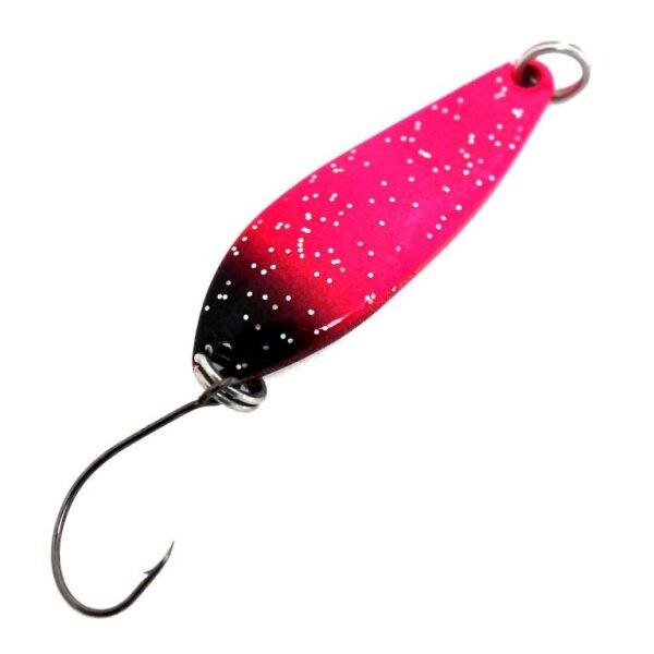 EFT Trout Wave Spoon 3,5g pink black glitter Forellenk&ouml;der Blinker K&ouml;der
