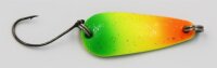 EFT Trout Wiggle Spoon 3g Orange Yellow Green Glitter...