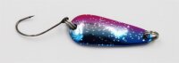 EFT Trout Wiggle Spoon 3g blue pink silver glitter...