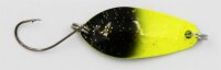 EFT Trout Bludger Spoon 3,0g Black Yellow Glitter...