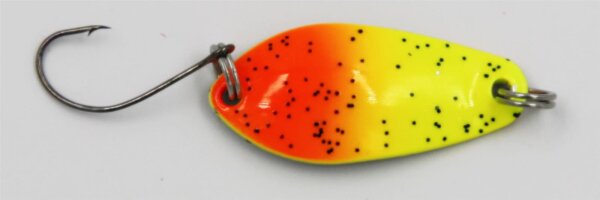 EFT Trout Bludger Spoon 3,0g Orange Yellow Glitter Forellenk&ouml;der Blinker K&ouml;der