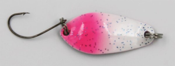 EFT Trout Bludger Spoon 3,0g Pink White Glitter Forellenk&ouml;der Blinker K&ouml;der