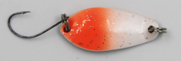 EFT Trout Bludger Spoon 3,0g Orange White Glitter Forellenk&ouml;der Blinker K&ouml;der