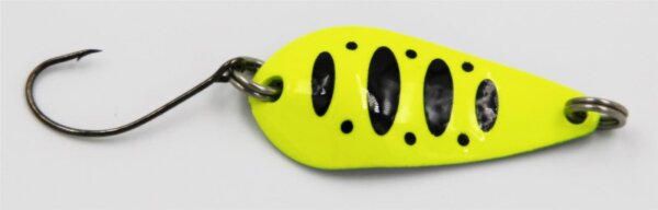 EFT Trout Skid Spoon 2,8g Yellow Black-Dot Forellenk&ouml;der Blinker K&ouml;der