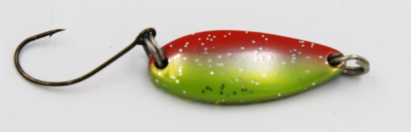 EFT Trout Dipper Spoon 3,5g Red Silver Green Glitter Forellenk&ouml;der Blinker K&ouml;der