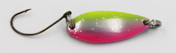 EFT Trout Dipper Spoon 3,5g Pink Yellow Glitter Forellenk&ouml;der Blinker K&ouml;der